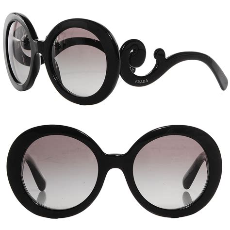 PRADA Baroque Sunglasses SPR 27N Black.